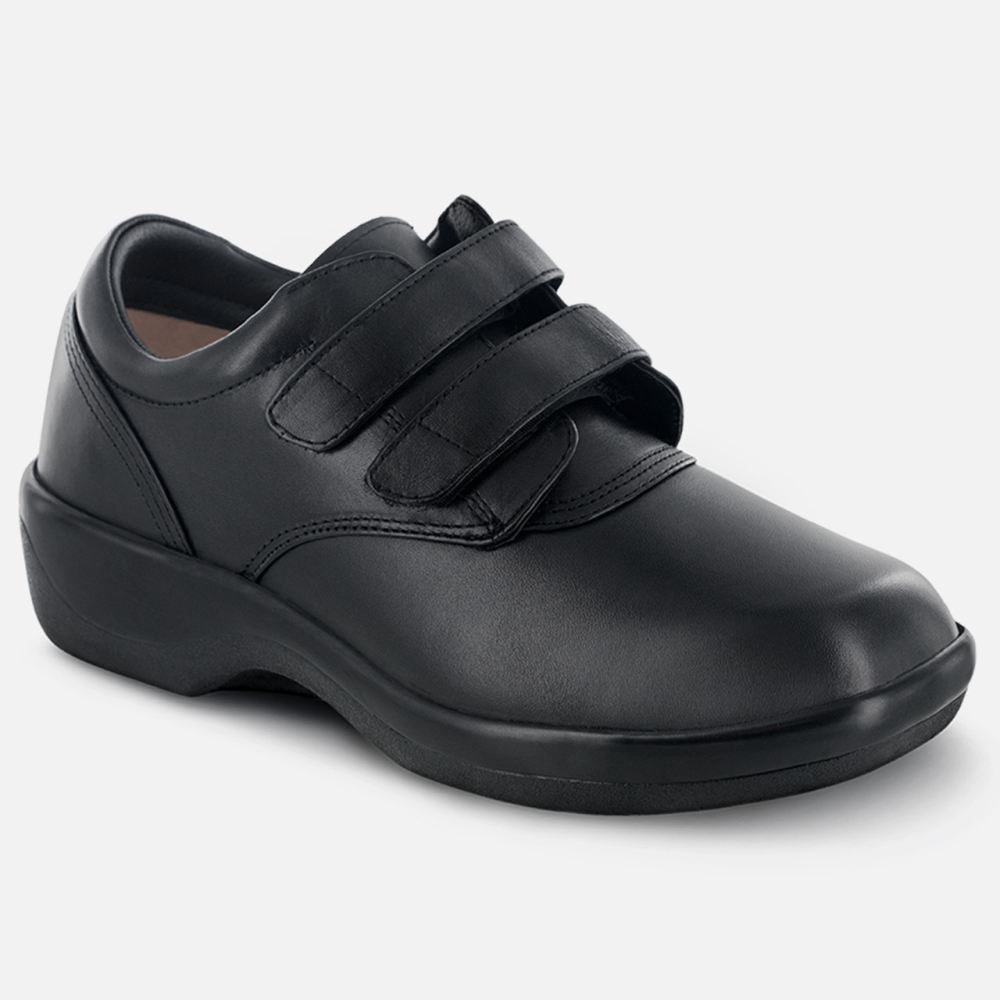 Apex Women\'s Conform Double Strap Casual Shoe - Black