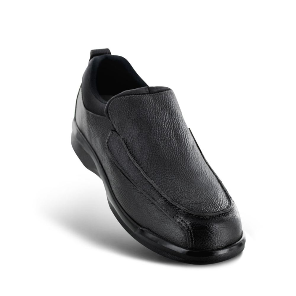 Apex Men's Classic Moc Dress Shoe- Biomechanical - Black
